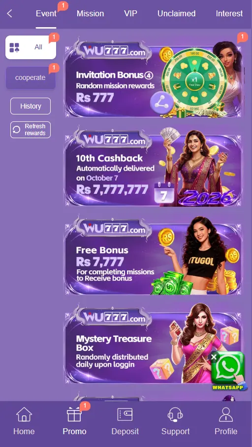 WU777 Game APK Features